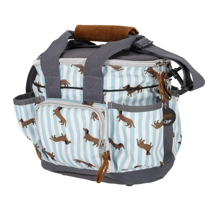 QHP stable Buddy groomingbag med gravhunde hos Den Lille Rytter